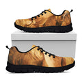Vintage Horse Painting Print Black Running Shoes