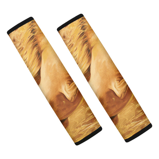 Vintage Horse Painting Print Car Seat Belt Covers