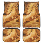 Vintage Horse Painting Print Front and Back Car Floor Mats