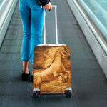 Vintage Horse Painting Print Luggage Cover
