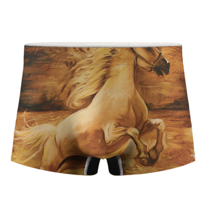 Vintage Horse Painting Print Men's Boxer Briefs