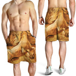 Vintage Horse Painting Print Men's Shorts