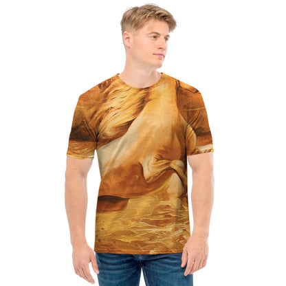 Vintage Horse Painting Print Men's T-Shirt