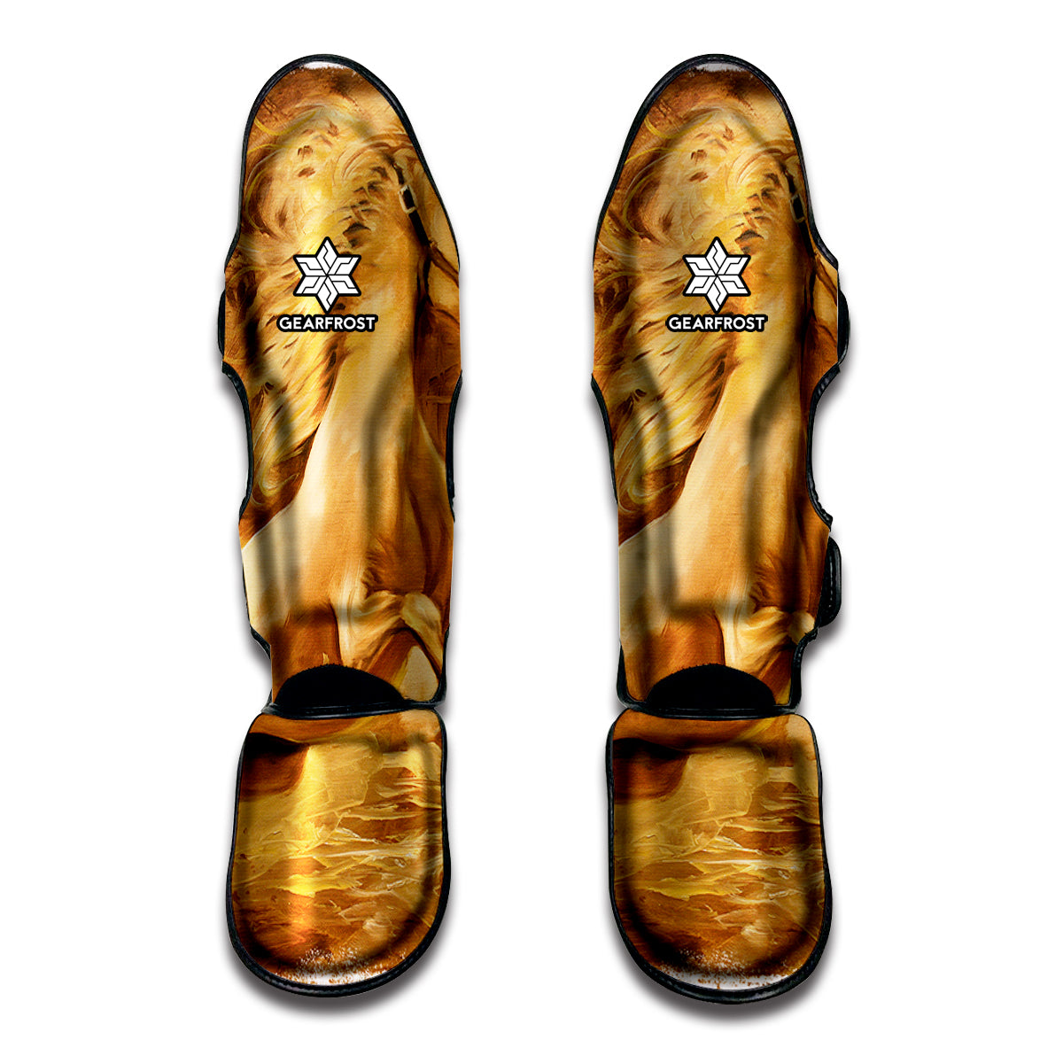 Vintage Horse Painting Print Muay Thai Shin Guard