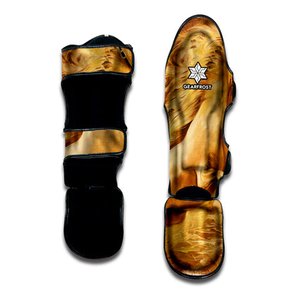 Vintage Horse Painting Print Muay Thai Shin Guard