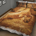 Vintage Horse Painting Print Quilt Bed Set