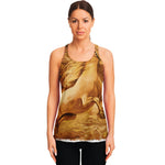 Vintage Horse Painting Print Women's Racerback Tank Top