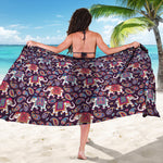 Vintage Indian Elephant Pattern Print Beach Sarong Wrap
