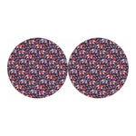 Vintage Indian Elephant Pattern Print Car Coasters