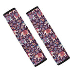 Vintage Indian Elephant Pattern Print Car Seat Belt Covers