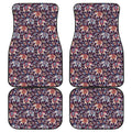 Vintage Indian Elephant Pattern Print Front and Back Car Floor Mats