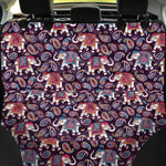 Vintage Indian Elephant Pattern Print Pet Car Back Seat Cover