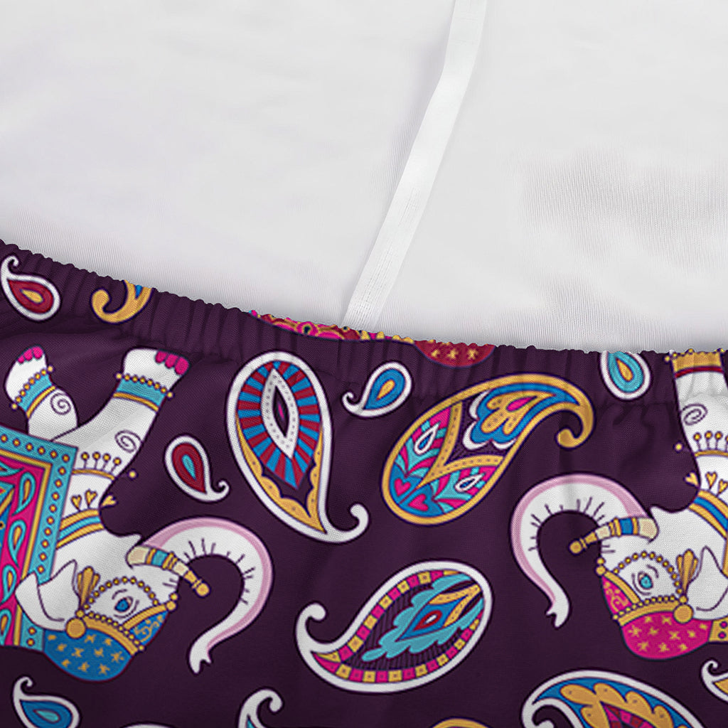 Vintage Indian Elephant Pattern Print Sofa Cover