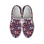 Vintage Indian Elephant Pattern Print White Slip On Shoes