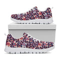 Vintage Indian Elephant Pattern Print White Running Shoes