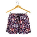 Vintage Indian Elephant Pattern Print Women's Shorts
