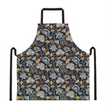 Vintage Indian Floral Pattern Print Apron