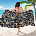 Vintage Indian Floral Pattern Print Beach Sarong Wrap