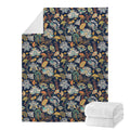Vintage Indian Floral Pattern Print Blanket