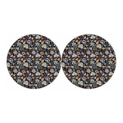 Vintage Indian Floral Pattern Print Car Coasters