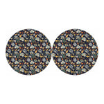 Vintage Indian Floral Pattern Print Car Coasters