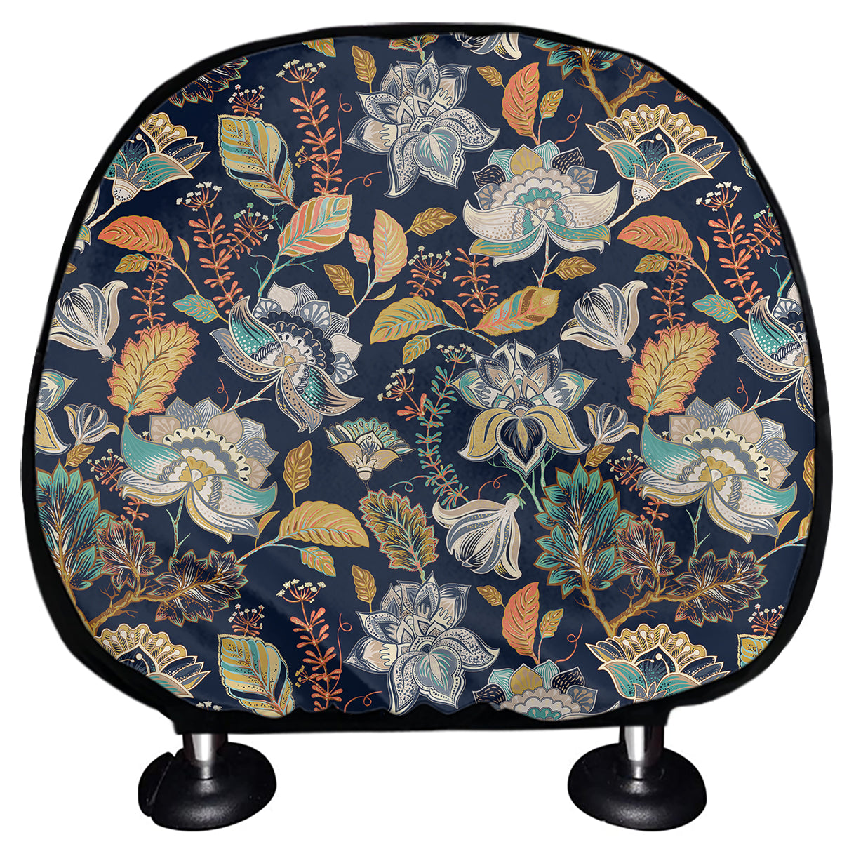 Vintage Indian Floral Pattern Print Car Headrest Covers