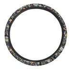 Vintage Indian Floral Pattern Print Car Steering Wheel Cover