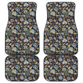 Vintage Indian Floral Pattern Print Front and Back Car Floor Mats