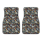 Vintage Indian Floral Pattern Print Front Car Floor Mats