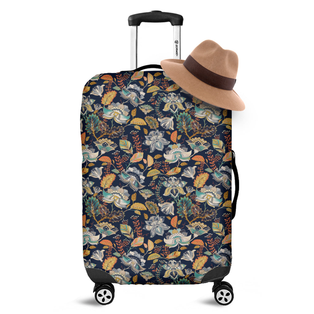 Vintage Indian Floral Pattern Print Luggage Cover