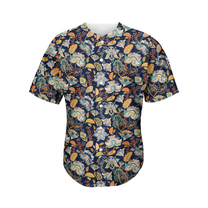 Vintage Indian Floral Pattern Print Men's Baseball Jersey