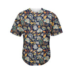 Vintage Indian Floral Pattern Print Men's Baseball Jersey