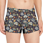 Vintage Indian Floral Pattern Print Men's Boxer Briefs