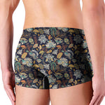 Vintage Indian Floral Pattern Print Men's Boxer Briefs