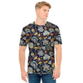 Vintage Indian Floral Pattern Print Men's T-Shirt