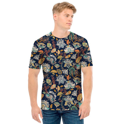 Vintage Indian Floral Pattern Print Men's T-Shirt