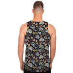 Vintage Indian Floral Pattern Print Men's Tank Top