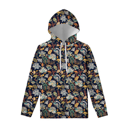 Vintage Indian Floral Pattern Print Pullover Hoodie