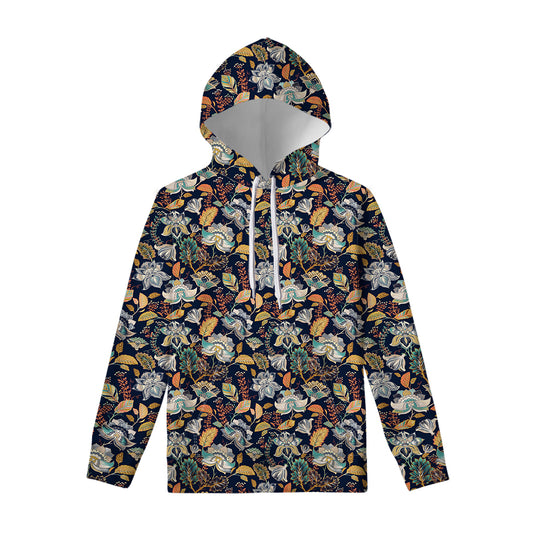 Vintage Indian Floral Pattern Print Pullover Hoodie