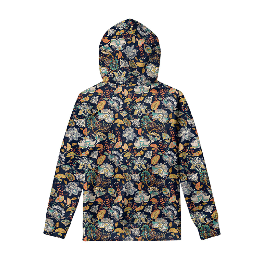 Vintage Indian Floral Pattern Print Pullover Hoodie