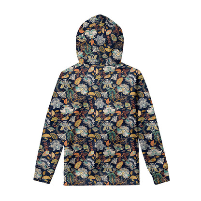 Vintage Indian Floral Pattern Print Pullover Hoodie