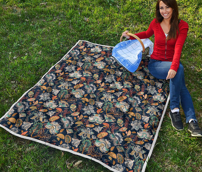 Vintage Indian Floral Pattern Print Quilt