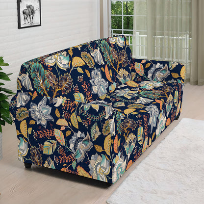 Vintage Indian Floral Pattern Print Sofa Cover