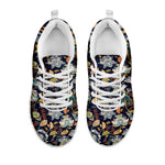 Vintage Indian Floral Pattern Print White Sneakers