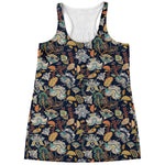 Vintage Indian Floral Pattern Print Women's Racerback Tank Top
