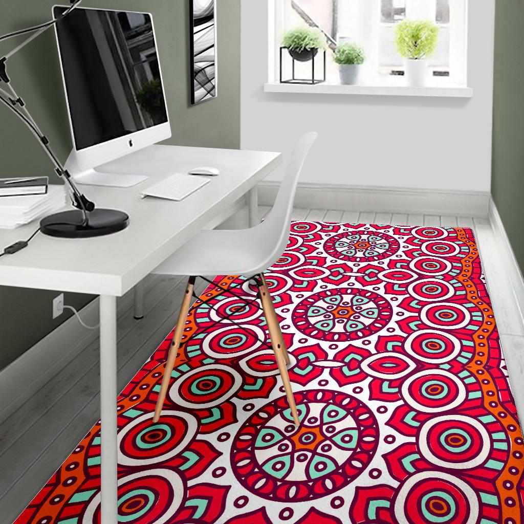 Vintage Indian Mandala Print Area Rug GearFrost