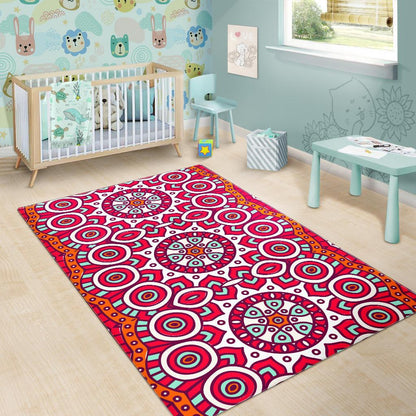 Vintage Indian Mandala Print Area Rug GearFrost
