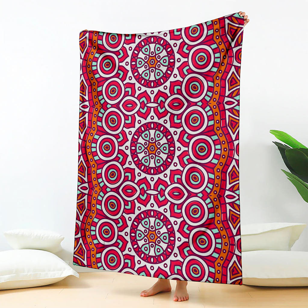 Vintage Indian Mandala Print Blanket