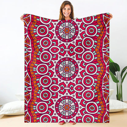 Vintage Indian Mandala Print Blanket