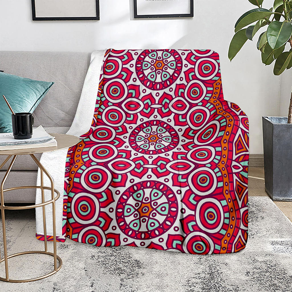 Vintage Indian Mandala Print Blanket
